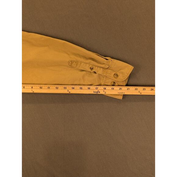 Eddie Bauer Shirt Mens XL Heavy Button Down Long Sleeve Tan Outdoor 100% Cotton - Picture 6 of 9